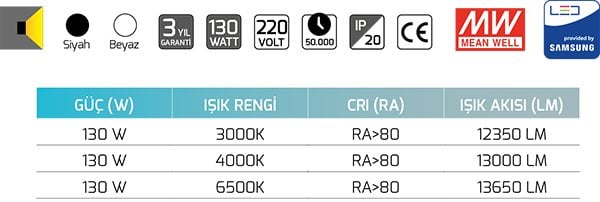 Goya Gy 8262-40x150 130 Watt Sarkıt Linear Armatür